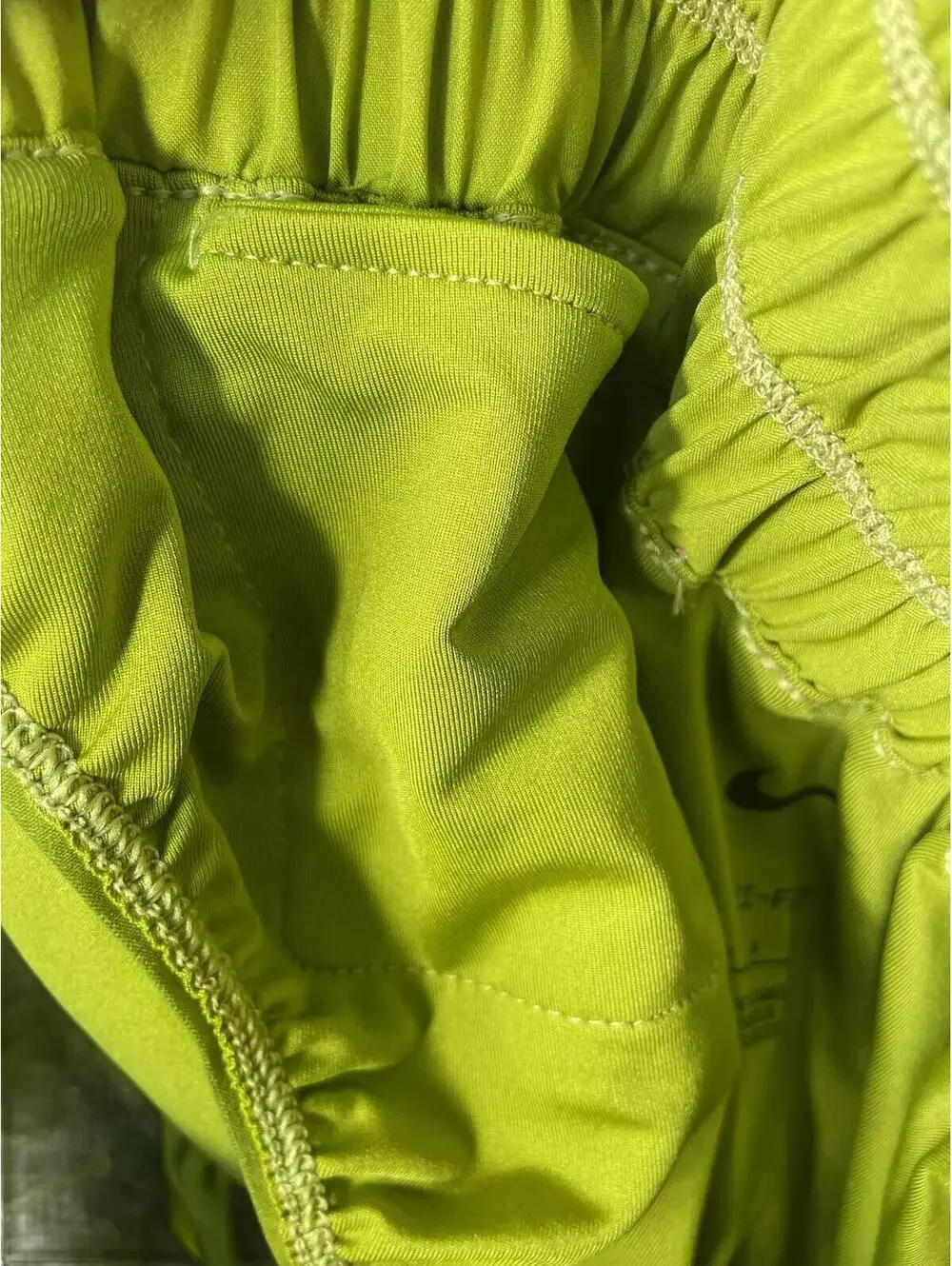 Nike Womens Training Shorts Size Small Green Logo Stretch Waist Athletic New